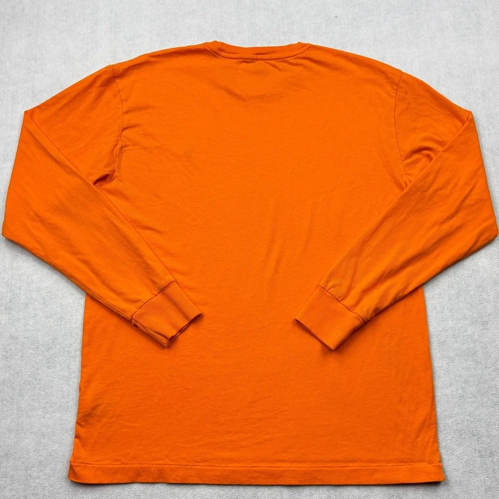 Polo Ralph Lauren Mens Orange Long Sleeve T-Shirt Cotton Pony Logo Small S/P